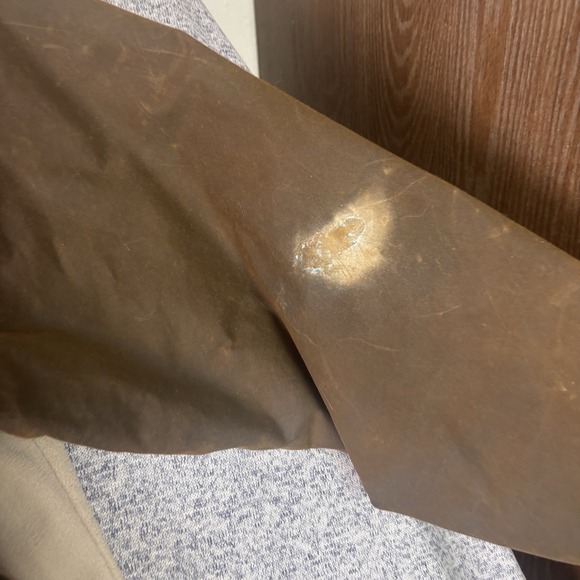 Outback Ladies Walkabout Jacket XL Coat. Brown Oilskin Australia READ! Snug Fit - Picture 3 of 16